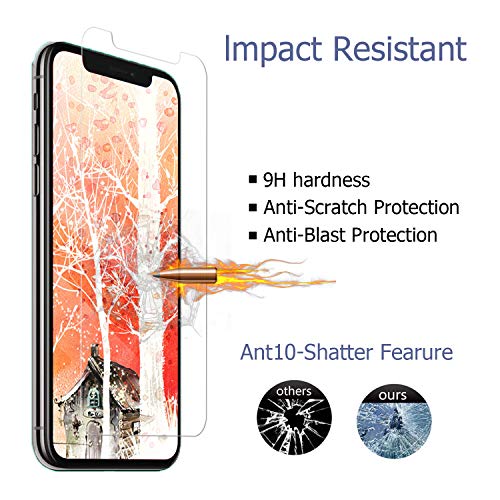 image for Cafetec [3-Pack] iPhone Xs/X Glass Screen Protector,[3D Touch] [9H Har