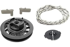 Pull Starter Recoil Repair Kit for Briggs & Stratton 499901 695128, Metal Plastic Replacement Assembly with Cord Spring Pawl 