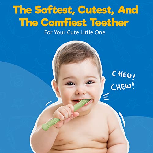 BABYSKIT Flexible Hollow Teething Tubes for Infants Easy to Hold and