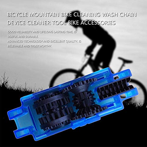 Goglor Bicycle Scrubber, Bike Chain Cleaner Brush Tool Motorcycle Set (3 Pieces) Bicycle Gears Rotating Washer Maintenance/Quick Cleaning Brush Kit for Mountain Road Cycling Bike All Type Chain Gear