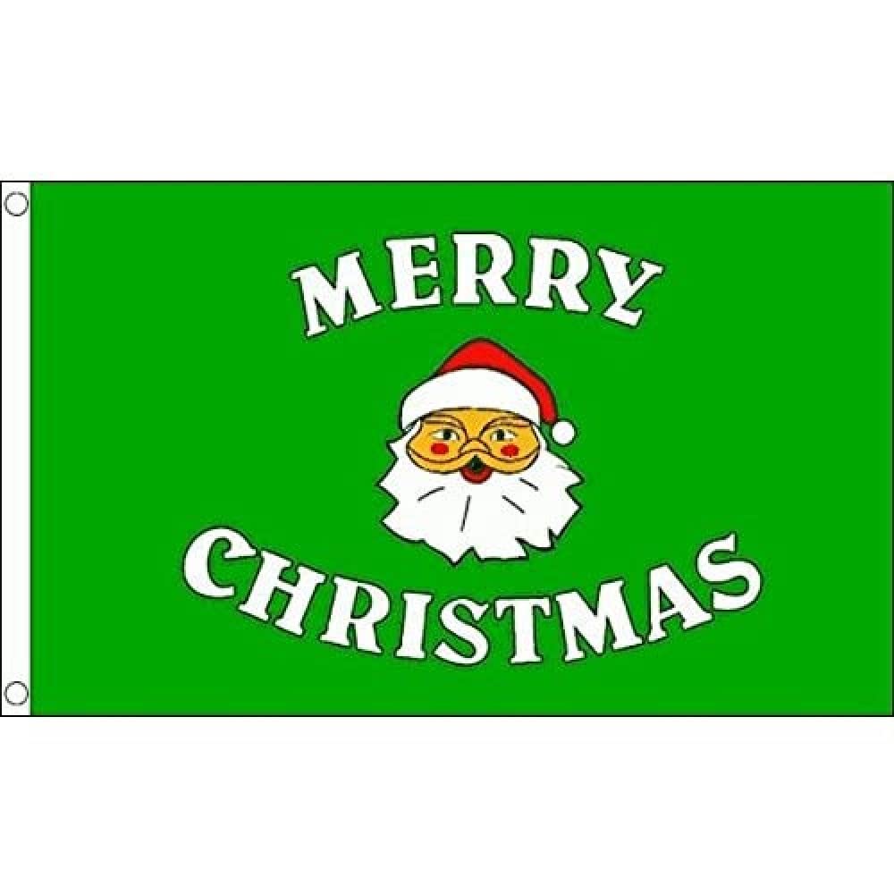 AZ FLAG - Merry Christmas Green Flag - 3x5 Ft - 100D Polyester Merry Christmas Banner with Two Metal Grommets - Fade Resistant - Vivid Colors - 3' x 5' Feet - 150x90 Cm