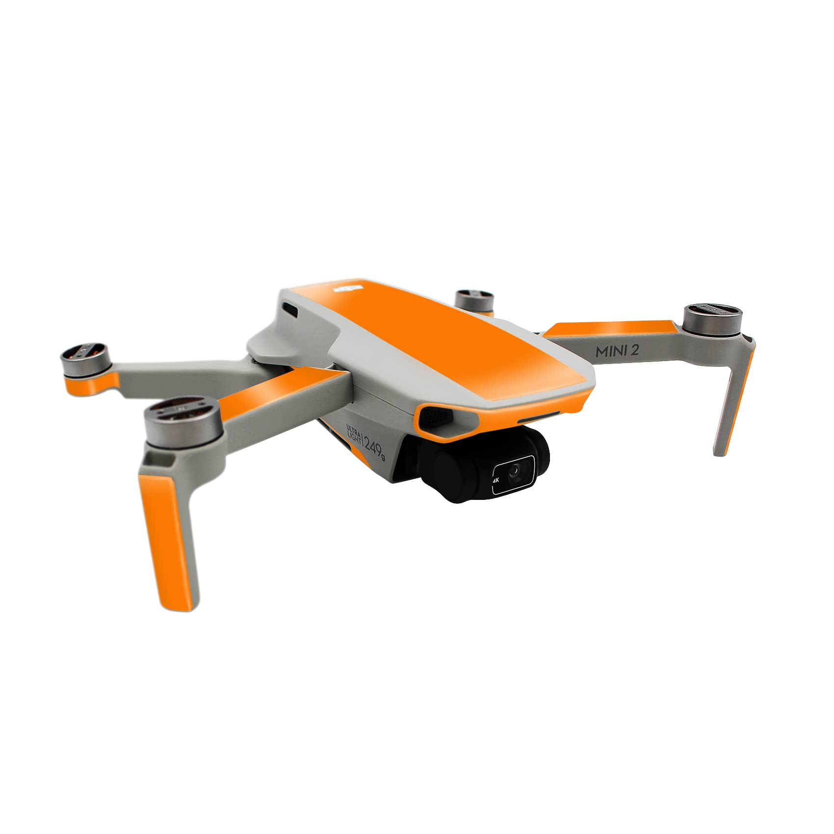 Finest Folia Protective Film Compatible with DJI Mini 2 Drone and Controller Sticker Set Perfect Fit Waterproof Skin Sticker Design Film (Partial Adhesion, K156-09 Neon Orange)