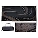 Stylish Camping Reversible Outdoor Patio/RV Camping Mat (Black/Brown, 8-Feet x 18-Feet)