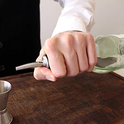 Emousport 3 Pieces New 304#Stainless Steel Liquor Spirit Pourer Free Flow Wine Bottle Pour Spout Stopper barware wine pourer (silver)