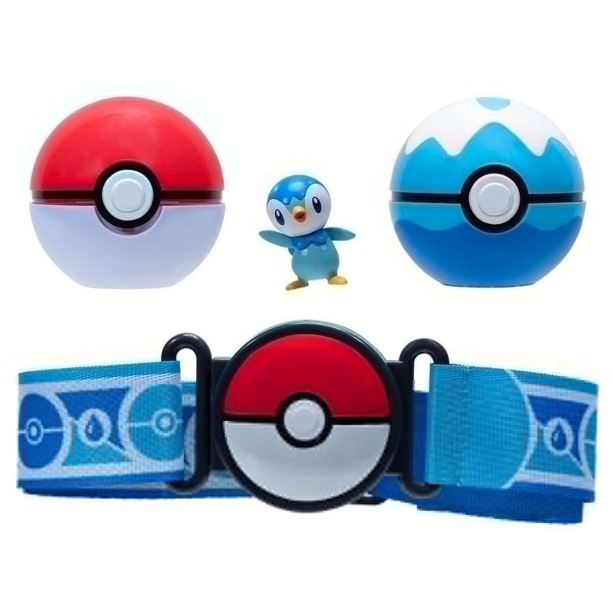 PoKéMoN Clip 'N' Go Poke Ball Belt Set (Poké Ball & Dive Ball and Piplup) W12, (PKW3159)