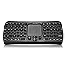 iRainy a38 Mini Wireless Bluetooth Keyboard Handheld with Touch Pad Ultra Sensitive Multi-Touch Support iMac, Android, Windows