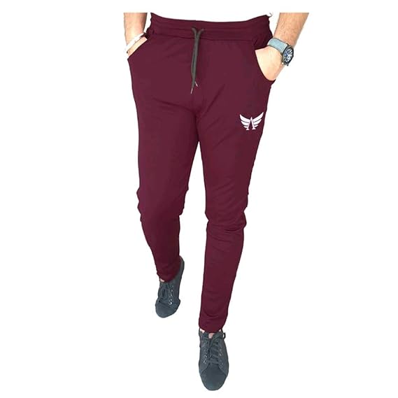 maroon track pants