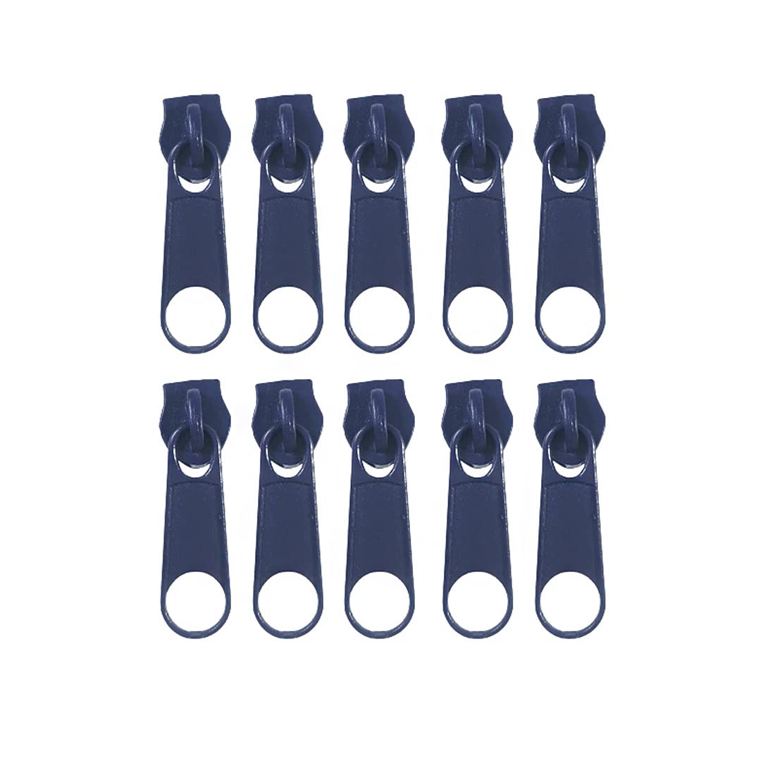 132 Metal Sliders for Nylon Zipper, Free Zipper Slider #3, Zipper Puller to Repair or Mount a Zipper, Navy Blue Sliders, (#3, 330) — image 1