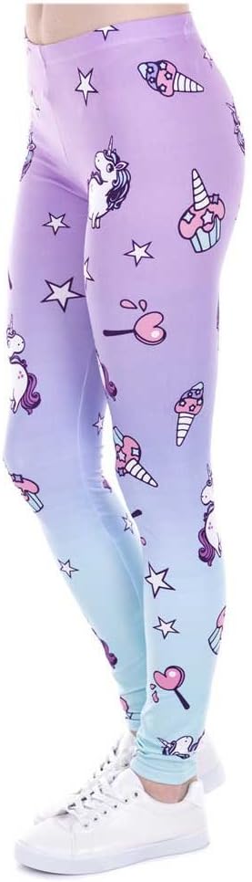 Women's Cute Harajuku Kawaii Pastel Leggings Babies Unicorn Printed Medium