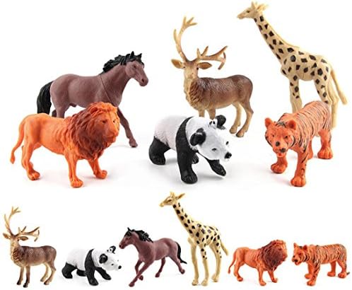 Educational Simulated Animal World Model Kids Children Christmas Doll Toy Gift,Sulear 6PCS Animals Zoo