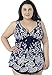 Women's Plus-Size Retro Print Two Piece Pin up Bathing Suits Swimdress