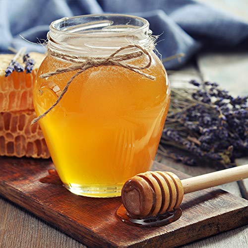 HansGo Honeycomb Stick, 36PCS 3 Inch Mini Wood Honey Dipper Sticks Honey Stirrer Honey Wand for Honey Jar Dispense Drizzle Honey, Wedding Party Favors