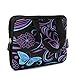 AUPET Purple Flowers Universal 6 ~ 7 inch Tablet Portable Neoprene Zipper Carrying Sleeve Case Bag