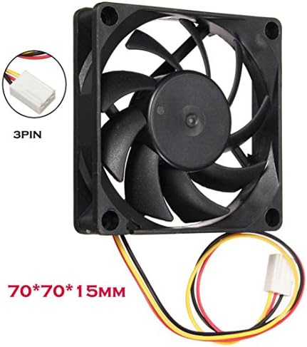 Iusun Mini Fan, 12V Quiet Computer/PC/CPU Silent Cooling Case Black Fan