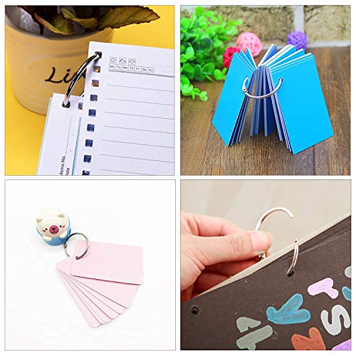 Zannaki 2 Inch (50 Pack) Loose Leaf Binder Rings, Nickel Plated Steel Binder Rings, Keychain Key Rings, Metal Book Rings, Silver, for School, Home, or Office