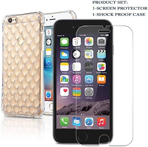 iPhone 6/6S Plus Screen Protector,MACACI,Tempered Glass Screen Protector with Shockproof Case for iPhone 6 plus and iPhone 6s Plus (Case + 1X Screen Protector)5.5
