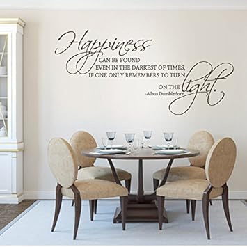 Movie quotes Wandsticker Wandtattoo Harry Potter, für Wohnzimmer, Zitat 'Happiness können finden Sie auch In der dunkelsten T