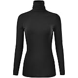 EIMIN Women's Long Sleeve Turtleneck Lightweight Pullover Slim Shirt Top (S-3XL)