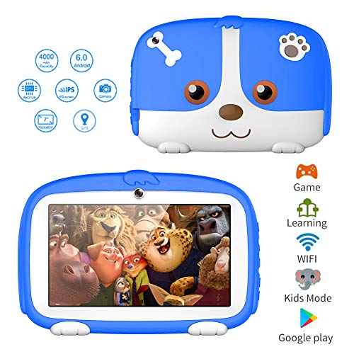 Kids Tablets,7inch HD Touch Screen Kids Tablet for Kids 1G+8G Android Tablet Quad Core Kids Tablets with WiFi, Parental Control， 40+ Learning,Training Games APPs, Protect Kids Eyes…