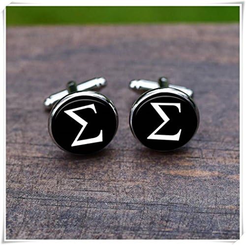 Mathematical Sigma Symbol Cufflinks Sigma Symbol Math cufflinks Mens wedding cuff link
