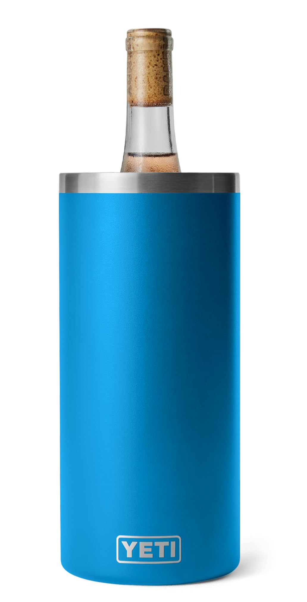YETI Rambler Wine and Champagne Chiller, Stainless Steel Insulated, Big Wave Blue