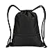 Double Sturdy Drawstring Bag With Pockets Waterproof | For Gym Sports & Workout Gear | Large Capacity String Backpack | 8 Colors