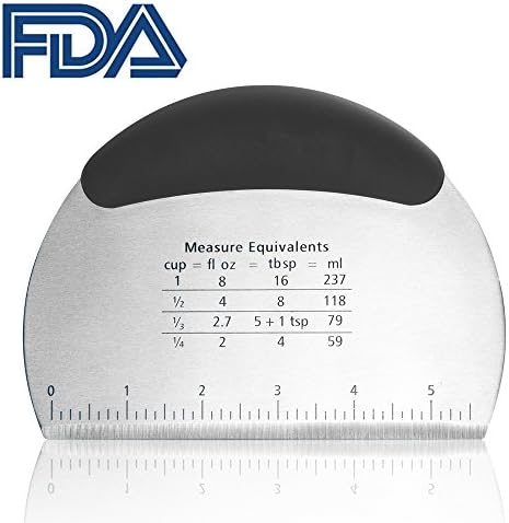 Stainless Steel Dough Pastry Cutter,Scraper,Chopper,Bench Knife,1 Pack