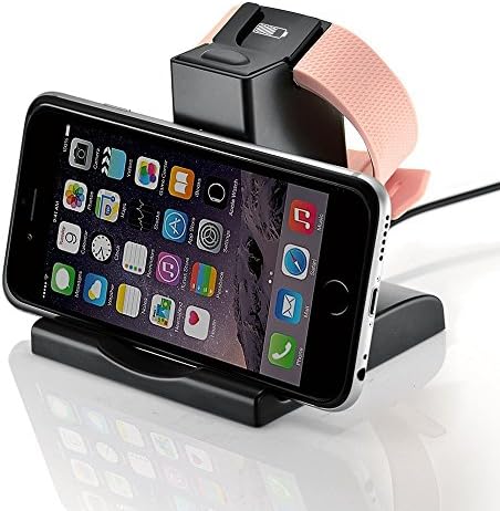 Elecguru 2 In 1 Replacement Fitbit Charge 2 Charger Cradle Holder USB Charging Dock Station Phone Stand Dock for Fitbit Charge 2 and mobile phone/iphone/samsung galaxy/watch Holder Dock