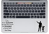 Die-Cut Decal Sticker All Our Dreams can Come True for MacBook Laptop trackpad (White) (Black, 3 inch Wide)