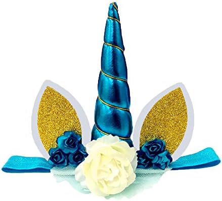 Unicorn Headband Unicorn Birthday Rose Flower Headband Unicorn Party Halloween Christmas Animal Ears ruiqi