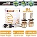 Car LED Headlight Bulbs H4 HB2 9003, 16000 Lumen 6000K White Super Bright Motorcycle High Beam / Low Beam / Fog Lights / Daytime Running Light Replacement Bulbs Kit (Package of 2)