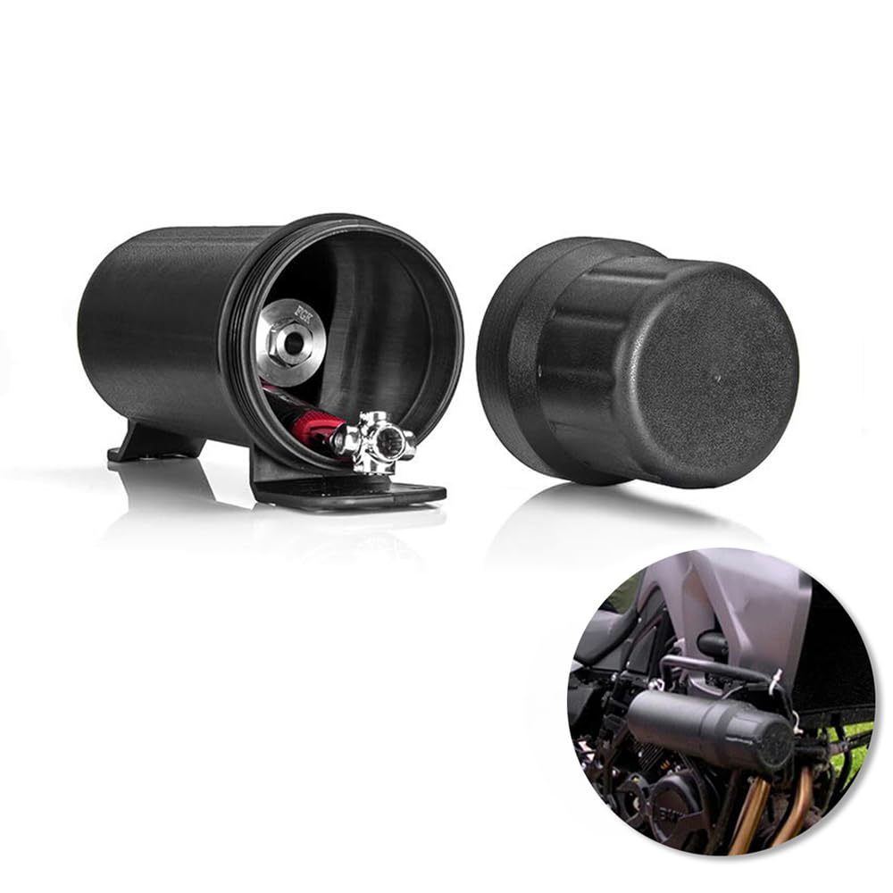 Oldbones Motorcycle Off-Road Universal Waterproof Tool Tube Gloves Raincoat Storage Box Cap Holder Canisters Tool Repair Box Document Holder in Black