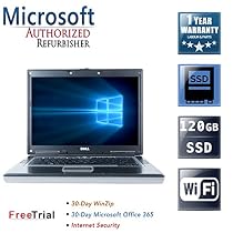 Dell Latitude D531 15.4 Inch Business High Performance Laptop (AMD Dual Core 1.6GB, 2GB RAM DDR2, 120GB SSD, DVD-ROM, Wi-Fi, Windows 10 Home 64)(Certified Refurbished)