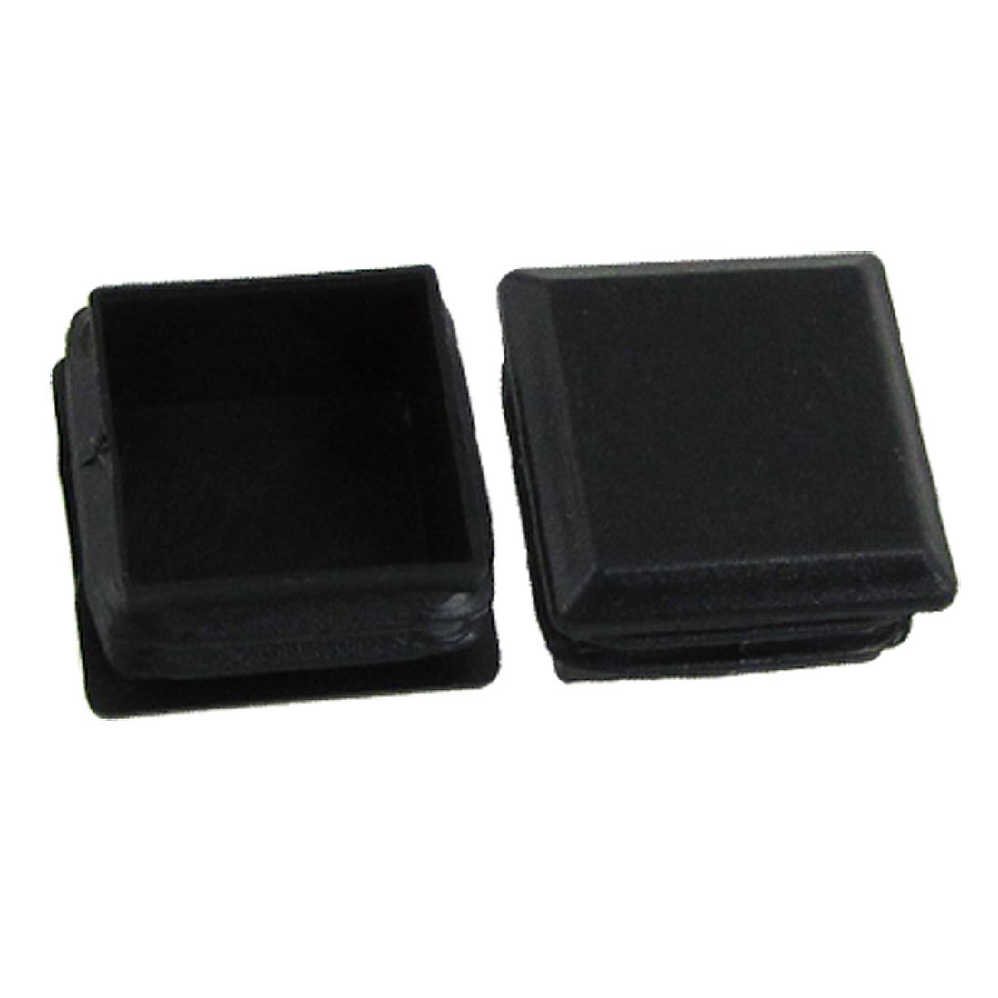 sourcing map Home Office Plastic Square Tube Inserts End Blanking Black 25mm x 25mm 10 Pcs