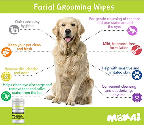 MOKAI FACE and Eye Wipes for Dogs and Cats | Soft Fragrance-Free Formula Dog Face Wipes and Dog Eye Wipes Great for… - Image 3