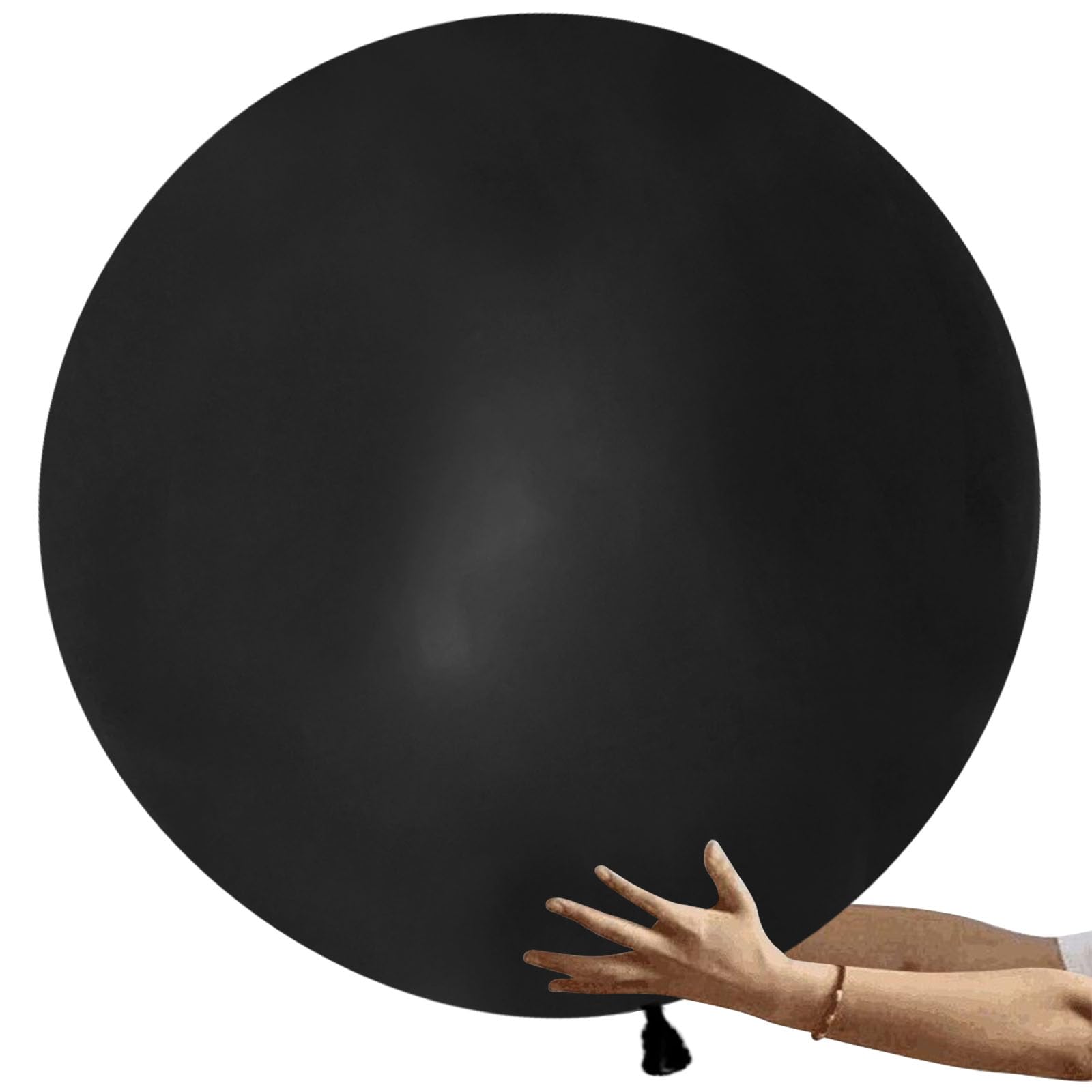6 Pack 36 Inch Giant Big Extra Large Huge Jumbo Latex Balloons Colourful Luftballons Round Birthday Balloon Ballons Ballon Baloons Baby Shower for Kids Party Decorations Wedding Black Outdoor — image 1
