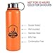 Stainless Steel Water Bottle - 40 oz Wide Mouth - Double Walled Vacuum Insulated - BPA Free (Orange, 40 oz)