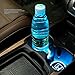 2pcs LED Car Cup Holder Lights for Honda, 7 Colors Changing USB Charging Mat Luminescent Cup Pad, LED Interior Atmosphere Lamp