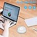 Bluetooth Speakerphone - eMeet M2 White Conference Speaker for 5-8 People Business Conference Phone 360º Voice Pickup 4 AI Microphone Self-Adaptive Conference Call Speaker Skype, Webinar,