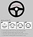 Valleycomfy Steering Wheel Covers Universal 15 inch - Genuine Leather, Breathable, Anti Slip & Odor Free (Black with Green Lines, M(14