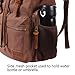 Lifewit 17 inch Canvas Backpack Laptop Unisex Vintage Leather Casual Rucksack School College Bags Travel Daypack Coffee
