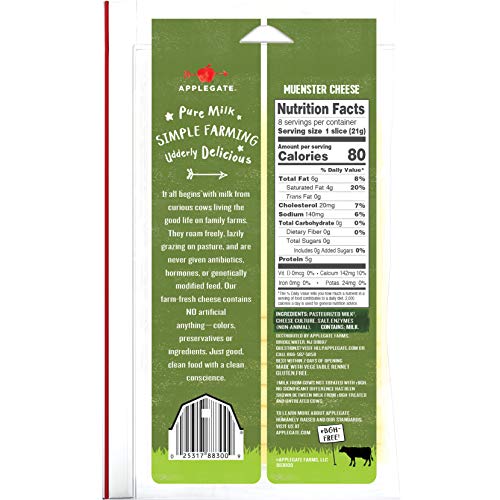 1 Applegate+Natural+Muenster+Cheese+Slices