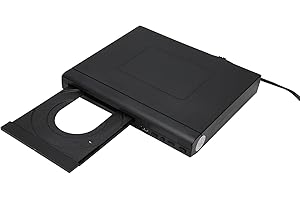 EBTOOLS HD DVD Player, Mini DVD Players for TV with Cable, DVD R, DVD RW, JPEG, CD R, CD RW Supported, Built in PAL NTSC, Remote Control, USB2.0 Expansion Interface (US Plug)