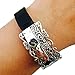 Fitbit Alta, Fitbit Flex, Fitbit Charge/Charge HR Jewelry - Accessorize Fitness Activity Tracker Bracelet - Ornate Silver Vine Flower PRAGUE Charm Bracelet Accessory (Fitbit Charge/ Fitbit Charge HR)