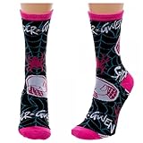 Marvel Spider Gwen Jrs. Tossed Print Crew Socks