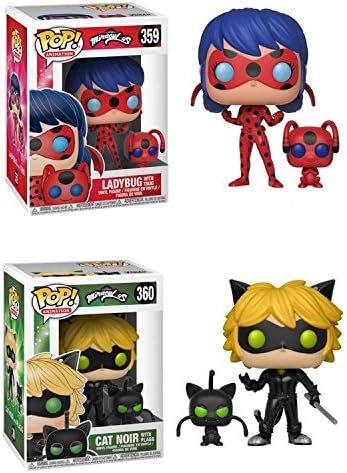 Funkopop Miraculous Miraculous Ladybug With Tikki Cat Noir With Plagg New Amazon Co Uk Toys Games