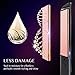AmoVee Pro Hair Straightener 2 in 1 Flat Iron Curling Iron with Adjustable Temperature for All Hair Types, 1 Inch, Comes with Hair Comb & Clipsthumb 1