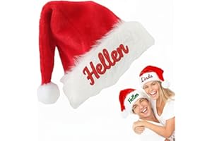 Custom Santa Hat with Embroidered Name – Personalized Christmas Hat for Kids and Adults, Family, Couples