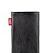 fitBAG Beat Black Custom Tailored Sleeve for ZTE Axon M. Fine Nappa Leather Pouch with Integrated Microfibre Lining for Display Cleaning
