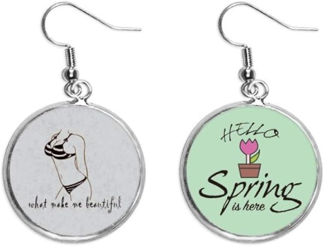 Amazon ビキニ美女のイラストブラックパターン 装飾的なペンダントシーズン春イヤリングジュエリー ピアス 通販